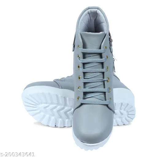 Romds Canvas Modern Casual Latest Chunky Party Stylish Trendy Design Comfortable Boot For Women