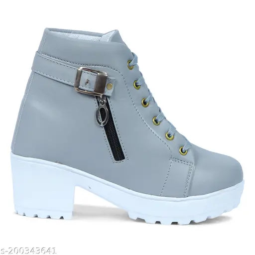 Romds Canvas Modern Casual Latest Chunky Party Stylish Trendy Design Comfortable Boot For Women